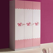 美莲娜儿童木衣柜,平开门式衣柜,欧式三门木衣柜型号: -9898