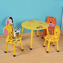 NLY/纳良宜环保儿童桌椅,实木可爱卡通造型宝宝学习桌椅,型号NLY/ABC