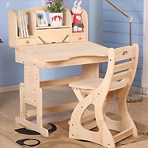 现代简约实木儿童桌椅组合,可升降学生环保书桌带书架,香世源型号: XSY-SJZ