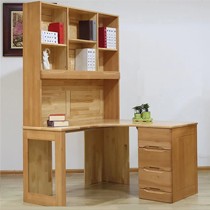 光明家具环保实木儿童书桌组合,现代简约电脑桌带书架,型号: WX-96102-130