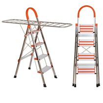 创家福家用多功能铝合金梯子,CJF-YJ可折叠晾衣架晾鞋架