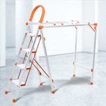 轩丹尼家用四步梯,加厚铝合金人字梯,xud-14多功能晾晒折叠梯