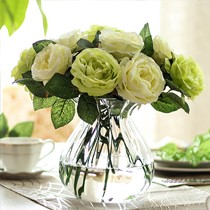 优雅多色玫瑰假花盆景,光影艺轩装饰仿真花,货号: gyyxdc-07