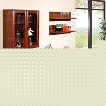 好战友现代中式乌金木色双门挂柜,优质橡胶实木框架厚实稳固,三层储物设计美观实用