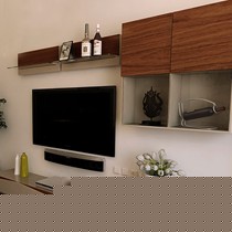 好天气板式家居装饰挂柜, G22拼板组装中式壁柜,新式原木家具