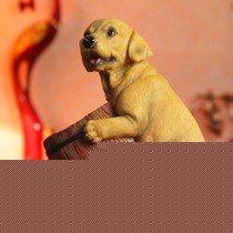 尚凡欧式田园小狗酒架,古典浪漫动物酒桶摆件,货号:SFJJ003