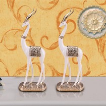 锦庐欧式客厅小鹿摆件,树脂辟邪动物桌面雕塑,货号: ST462
