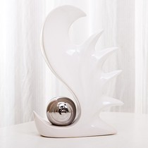 微饰界陶瓷麒麟摆件,动物造型陶瓷工艺品,客厅桌面摆件装饰品