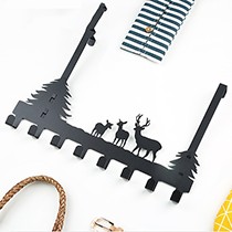 易·时代免钉无痕挂钩挂衣架,家用卡夹耐重防水挂架,强力胶粘小鹿挂钩