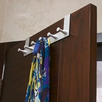 卡贝太空铝挂衣钩,无痕免钉门后挂钩,加厚加大加重一体成型