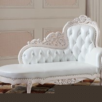 都铎王朝品牌欧式风格的皮艺贵妃椅,描银雕花的环保美人榻,型号FS185-贵妃椅