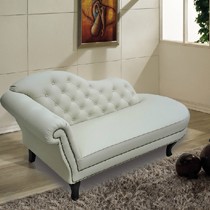 韩风之恋韩式皮艺贵妃躺椅,经典嵌扣工艺立体饱满,金属铆钉装饰时尚典雅