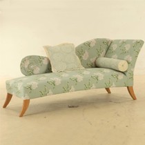 Ilinois home/伊力诺依松木贵妃椅,经典田园布艺贵妃椅,在都市中享受田园风情