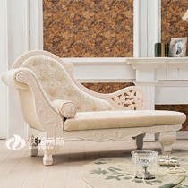 沃伦帝斯牌法式田园贵妃椅,fx501贵妃型雕花布艺贵妃椅,进口橡木框架
