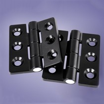 欧太力黑色方形设备门铰链,锌合金烤漆六孔大合页,型号:TL-HYG11
