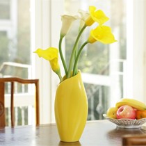 西尚玫瑰彩色多款式陶瓷花瓶,里外施釉现代简约台面花瓶,型号DT10044