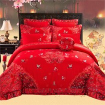 茵缦AB版面中式床品套件,全棉面料家纺,喷气织造绣花床单YM-1215