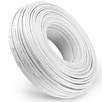 天康无氧铜加粗内芯护套家装电缆,BVVB 2*1.5平方白色环保家用电线