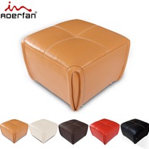 奥尔凡牌真皮脚踏凳,AF019型桦木沙发凳,多色皮革选择张扬五彩个性