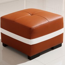 时尚优梵家真皮沙发凳,无棱角个性彩色茶几皮凳,9891现代高档脚踏凳