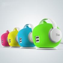 正泰NEAE3亮色公仔排插,玫红小夜灯创意插座,可旋转水洗胶底坐