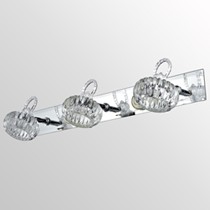 佳馨朵三头田园风格LED卫生间镜前灯,时尚水晶雕琢,8617防水卫浴灯具