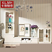 卡琳魅惑韩式田园酒柜电视柜组合,简约白色款单门红酒柜,型号: K12TG01