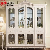 爱尚妮私欧洲法式雕花实木酒柜,田园风橡木柜,型号: 638