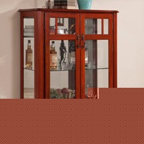 诺雅佳美式乡村经典复古酒柜,玻璃雕花橡木环保储物酒柜,型号: 2-102