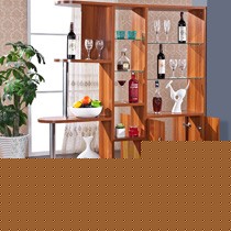 原木色宜家风格屏风酒柜,金家岭时尚双面隔断柜,玻璃金属点缀光泽迷人