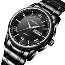 卡诗顿多色男士商务手表,蝴蝶双按扣精钢防水夜光腕表,型号:XT