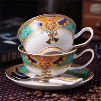 奢华欧式骨瓷咖啡杯,嘉百福复古宫廷印花茶杯套装,货号: JBF1908