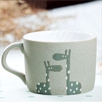柿子原创可爱清新百搭马克杯,TCB158系列健康手工卡通陶瓷杯