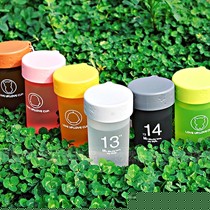 悠家良品彩色迷你磨砂杯,食品级PP材质可微波加热,防漏密封带盖塑料杯