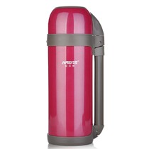 不锈钢家用户外旅游保温杯,HAERS/哈尔斯玫瑰色保温壶,大口径水杯