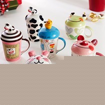 特力和乐陶瓷马克杯,创意手绘卡通咖啡杯,HH114124彩色马克杯