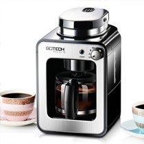 高泰全自动现磨咖啡机,迷你滴漏式咖啡机,黑色CM6686A磨豆咖啡机
