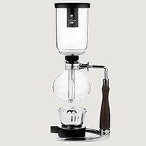 泰摩2.0黑色手动烹煮咖啡机,透明玻璃虹吸式咖啡壶,型号:TSP03