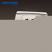 丹珑品牌香槟色五孔插座,高档面板插座,安全设计,性能稳定,型号GE950023-XB