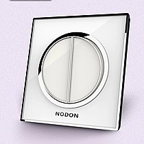 亚克力水晶玻璃面板二位单控开关,个性雅白双开关,诺登亚亚克力玻璃开关N8-K21