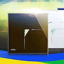 高端无线智能遥控开关,墙壁遥控开关面板,220v单路加遥控器KOTI钢化玻璃触摸开关面板