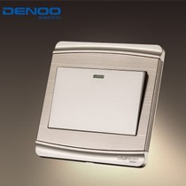 丹珑香槟金一开多控按键开关,现代简欧风格开关,型号: GA99031-XB