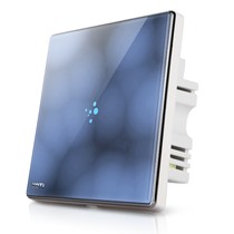 KOTI柯帝86型触摸开关,CRL0101-S蓝灰色亚克力感应面板,夜光导航设计方便实用