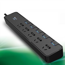 抗电涌独立开关插座,型号:H3053过载保护插线板,公牛10A五孔三米家用排插