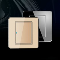 诺登三开单控轻点开关,任意点墙壁轻触开关,镀银包边纯平面板开关