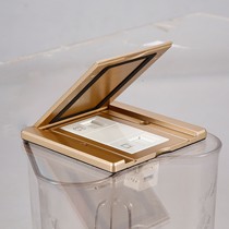 施耐德金色方形地插,铜质86型防水弱电插座,型号:E228TRJ5_BAS