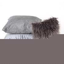 HOLA特力和乐家居仿羊毛靠垫,HH116004沙发靠枕三件套,条纹办公室午睡枕