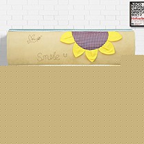 一朵布质田园风格挂式空调罩,家用现代简约刺绣空调防尘罩,指纹布挂式空调罩