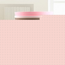 茶花彩色圆桶形厨房垃圾桶,家用时尚无盖带压圈废纸篓,货号: 1211