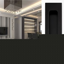 KLC品牌KA0-216H移门把手,简约嵌入式太空铝推拉门把手